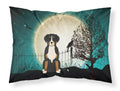 Halloween Scary Greater Swiss Mountain Dog Standard Pillowcase Lightweight Super Soft Easy Care Decorative Artwork Pillowcase, Standard