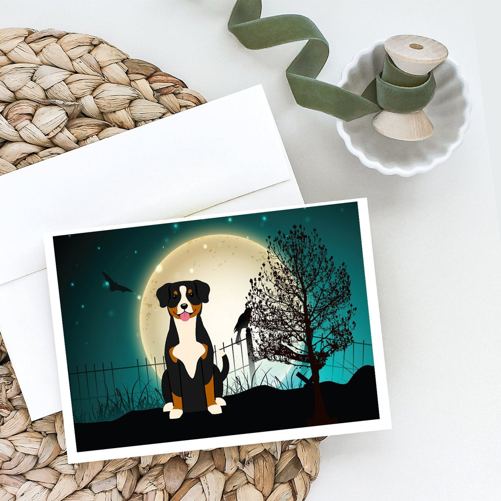 Halloween Scary Entlebucher Greeting Cards Pack of 8 Blank Cards with Envelopes Whimsical A7 Size 5x7