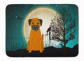 Halloween Scary Border Terrier Memory Foam Kitchen Mat Machine Washable Anti-Fatigue Cushion Comfort Bath or Kitchen Rug