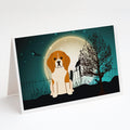 Halloween Scary Beagle Tricolor Greeting Cards Pack of 8 Blank Cards with Envelopes Whimsical A7 Size 5x7