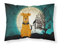 Halloween Scary Airedale Standard Pillowcase Lightweight Super Soft Easy Care Decorative Artwork Pillowcase, Standard