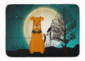 Halloween Scary Airedale Memory Foam Kitchen Mat Machine Washable Anti-Fatigue Cushion Comfort Bath or Kitchen Rug