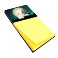 Halloween Scary Westie Watercolor Sticky Note Holder Refillable Dispenser Desk Accessory 3x3 Pad Gift