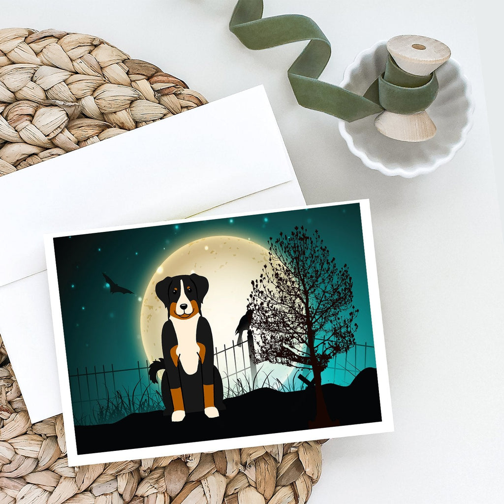 Halloween Scary Appenzeller Sennenhund Greeting Cards Pack of 8 Blank Cards with Envelopes Whimsical A7 Size 5x7
