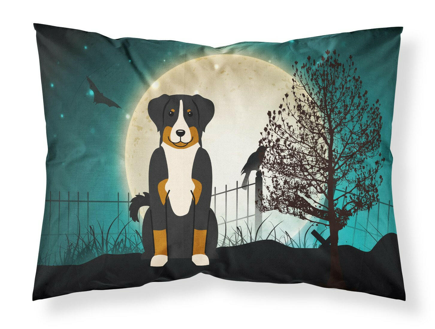 Halloween Scary Appenzeller Sennenhund Standard Pillowcase Lightweight Super Soft Easy Care Decorative Artwork Pillowcase, Standard