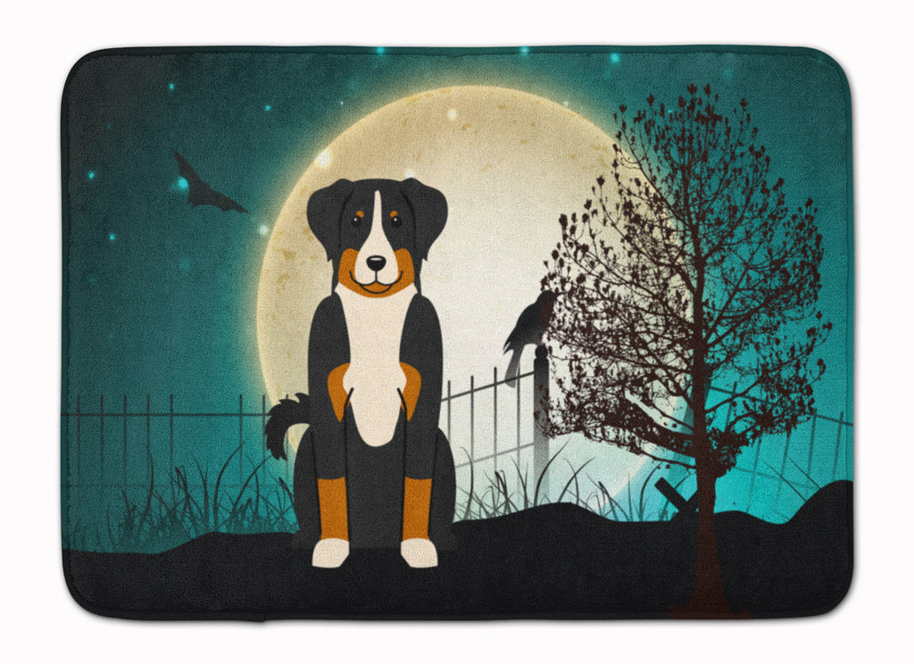 Halloween Scary Appenzeller Sennenhund Memory Foam Kitchen Mat Machine Washable Anti-Fatigue Cushion Comfort Bath or Kitchen Rug