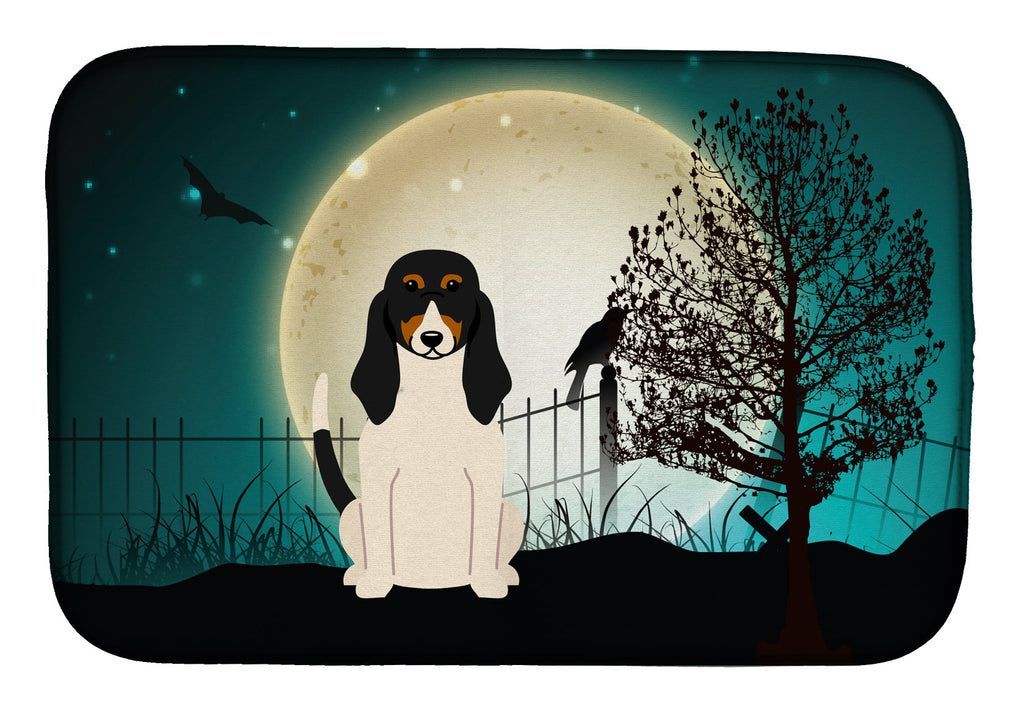 Halloween Scary Swiss Hound Dish Drying Mat Absorbent Dish Drying Mat Pad for Kitchen Counter Dish Drainer Mat for Countertop, 14 x 21", Multicolor