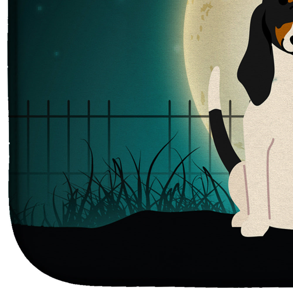 Halloween Scary Swiss Hound Dish Drying Mat Absorbent Dish Drying Mat Pad for Kitchen Counter Dish Drainer Mat for Countertop, 14 x 21", Multicolor