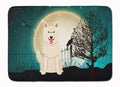 Halloween Scary White German Shepherd Memory Foam Kitchen Mat Machine Washable Anti-Fatigue Cushion Comfort Bath or Kitchen Rug