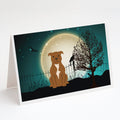 Halloween Scary Staffordshire Bull Terrier Brown Greeting Cards Pack of 8 Blank Cards with Envelopes Whimsical A7 Size 5x7
