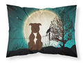 Halloween Scary Staffordshire Bull Terrier Chocolate Standard Pillowcase Lightweight Super Soft Easy Care Decorative Artwork Pillowcase, Standard