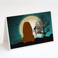 Halloween Scary Caucasian Shepherd Dog Greeting Cards Pack of 8 Blank Cards with Envelopes Whimsical A7 Size 5x7