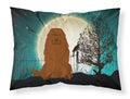 Halloween Scary Caucasian Shepherd Dog Standard Pillowcase Lightweight Super Soft Easy Care Decorative Artwork Pillowcase, Standard