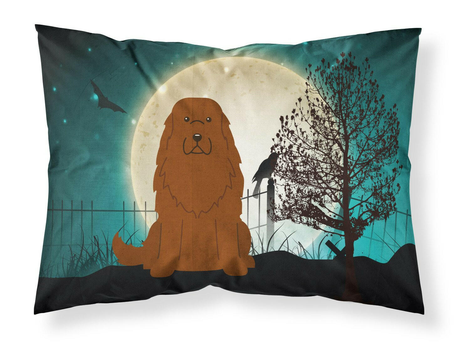 Halloween Scary Caucasian Shepherd Dog Standard Pillowcase Lightweight Super Soft Easy Care Decorative Artwork Pillowcase, Standard