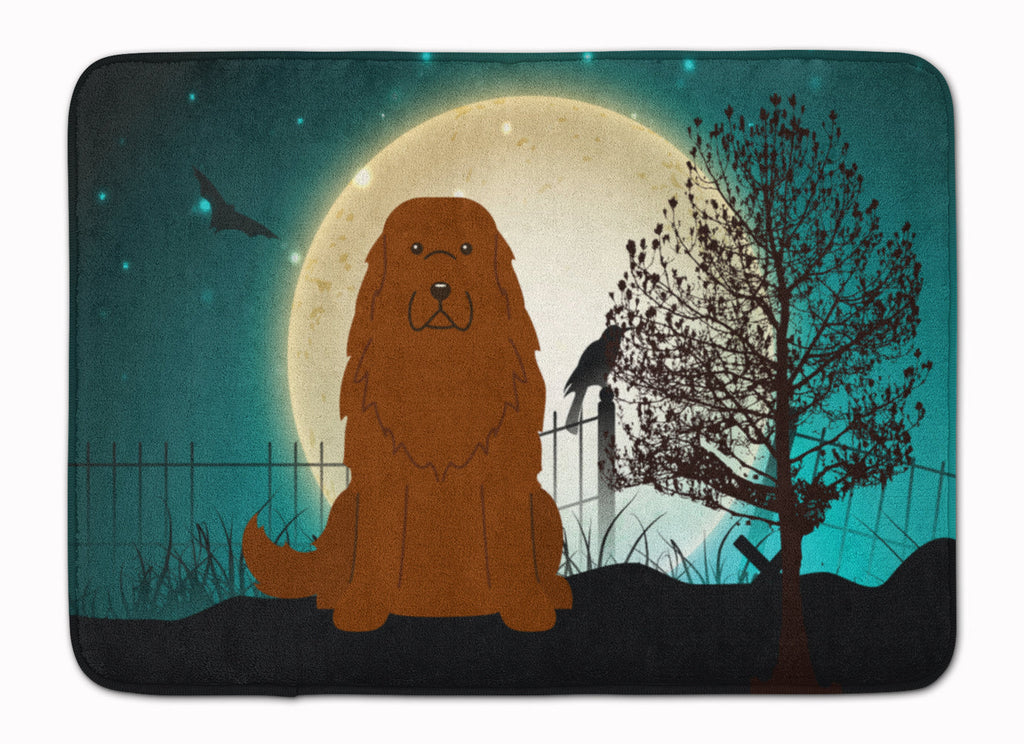 Halloween Scary Caucasian Shepherd Dog Memory Foam Kitchen Mat Machine Washable Anti-Fatigue Cushion Comfort Bath or Kitchen Rug