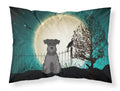 Halloween Scary Miniature Schnauzer Black Standard Pillowcase Lightweight Super Soft Easy Care Decorative Artwork Pillowcase, Standard