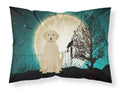 Halloween Scary Yellow Labrador Standard Pillowcase Lightweight Super Soft Easy Care Decorative Artwork Pillowcase, Standard