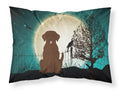 Halloween Scary Chocolate Labrador Standard Pillowcase Lightweight Super Soft Easy Care Decorative Artwork Pillowcase, Standard