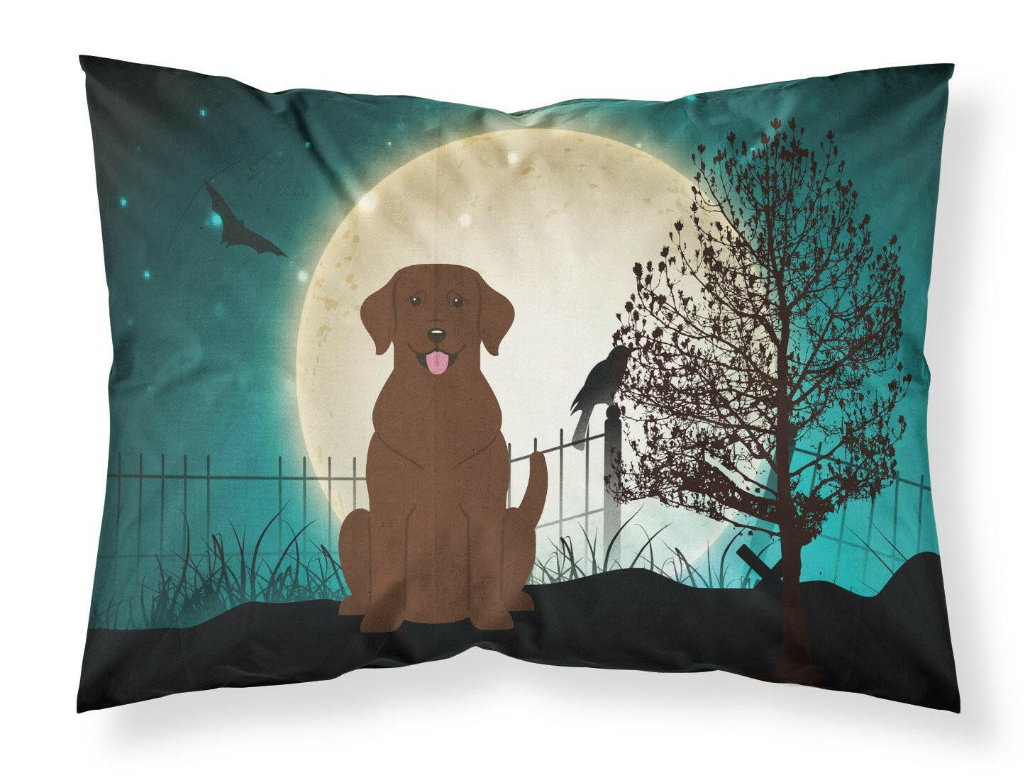 Halloween Scary Chocolate Labrador Standard Pillowcase Lightweight Super Soft Easy Care Decorative Artwork Pillowcase, Standard