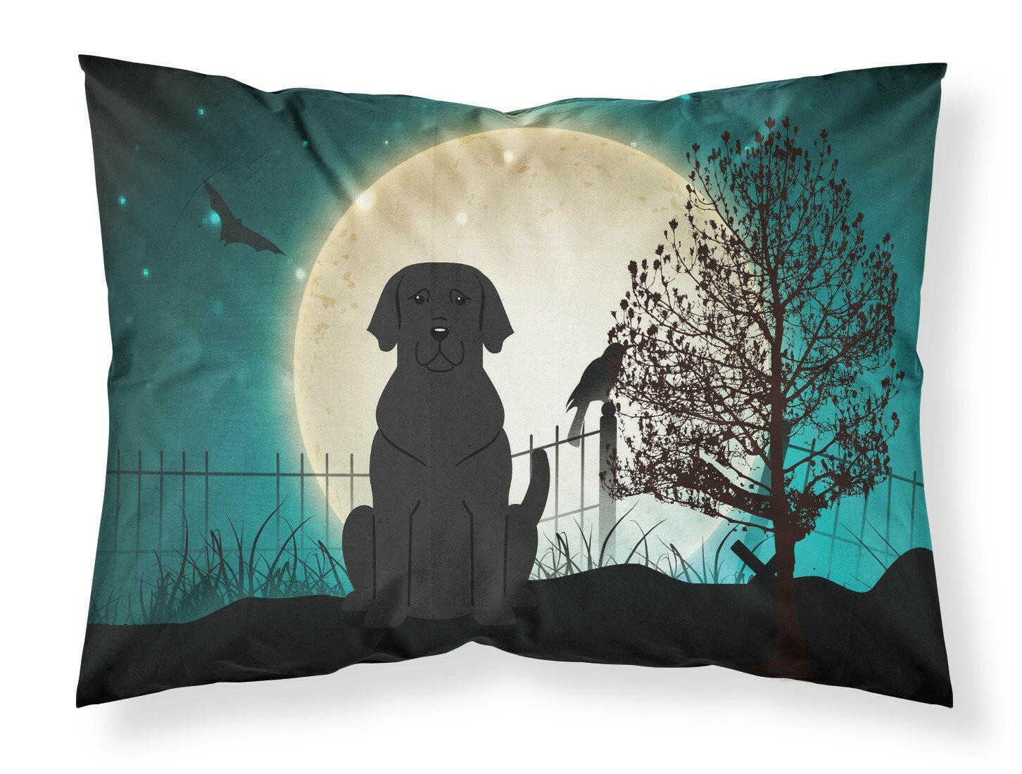 Halloween Scary Black Labrador Standard Pillowcase Lightweight Super Soft Easy Care Decorative Artwork Pillowcase, Standard