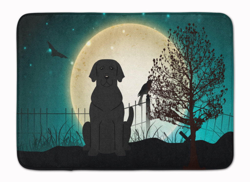Halloween Scary Black Labrador Memory Foam Kitchen Mat Machine Washable Anti-Fatigue Cushion Comfort Bath or Kitchen Rug