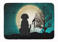 Halloween Scary Black Labrador Memory Foam Kitchen Mat Machine Washable Anti-Fatigue Cushion Comfort Bath or Kitchen Rug