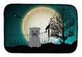 Halloween Scary Glen of Imal Grey Dish Drying Mat Absorbent Dish Drying Mat Pad for Kitchen Counter Dish Drainer Mat for Countertop, 14 x 21", Multicolor