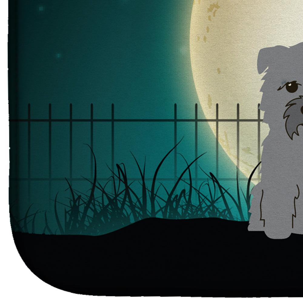 Halloween Scary Glen of Imal Grey Dish Drying Mat Absorbent Dish Drying Mat Pad for Kitchen Counter Dish Drainer Mat for Countertop, 14 x 21", Multicolor