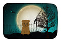 Halloween Scary Glen of Imal Tan Dish Drying Mat Absorbent Dish Drying Mat Pad for Kitchen Counter Dish Drainer Mat for Countertop, 14 x 21", Multicolor