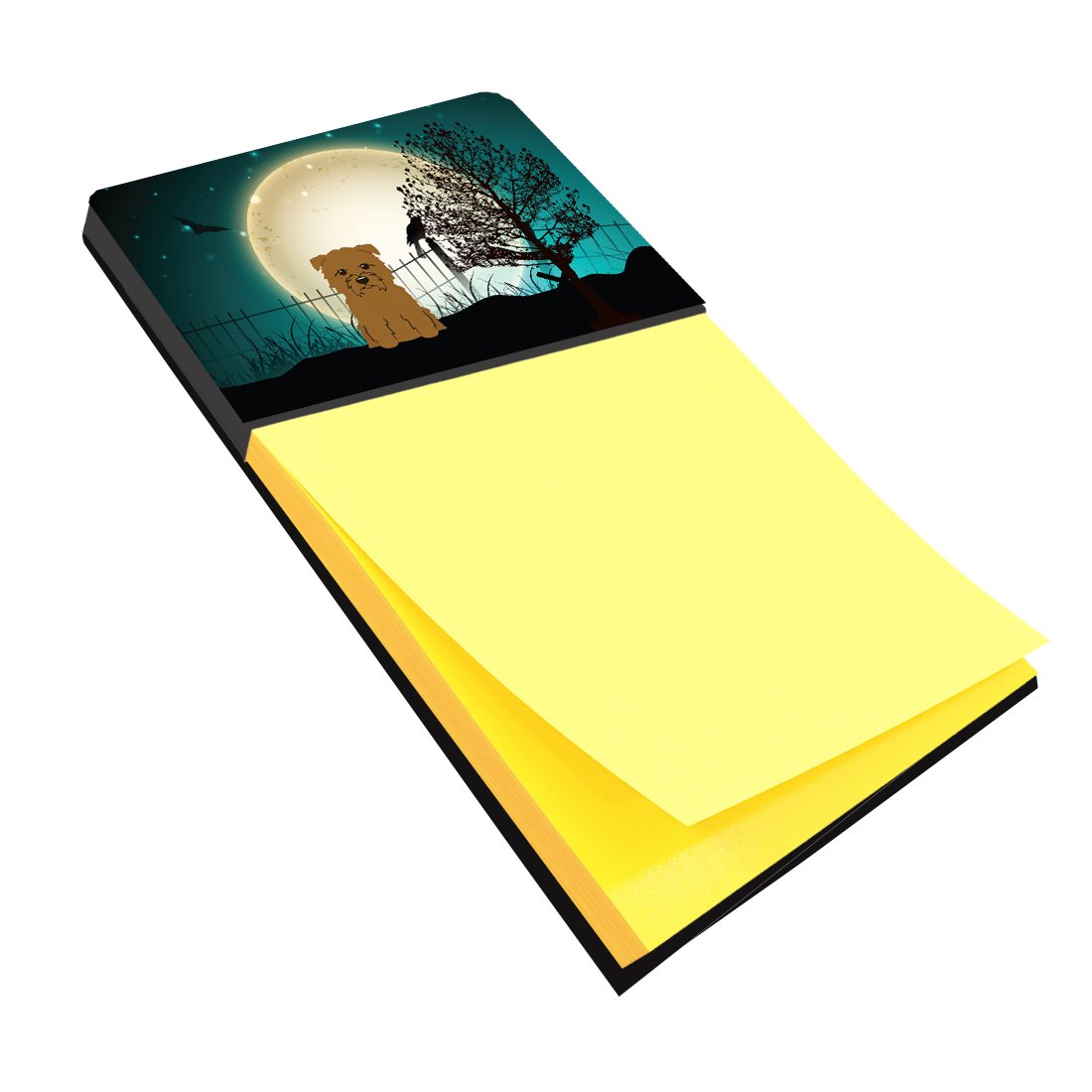Halloween Scary Glen of Imal Tan Watercolor Sticky Note Holder Refillable Dispenser Desk Accessory 3x3 Pad Gift