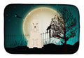 Halloween Scary Soft Coated Wheaten Terrier Dish Drying Mat Absorbent Dish Drying Mat Pad for Kitchen Counter Dish Drainer Mat for Countertop, 14 x 21", Multicolor