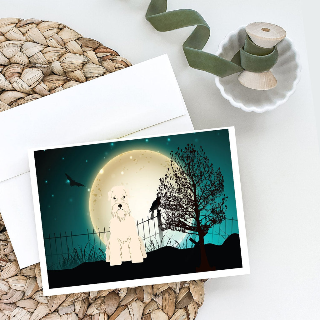 Halloween Scary Soft Coated Wheaten Terrier Greeting Cards Pack of 8 Blank Cards with Envelopes Whimsical A7 Size 5x7