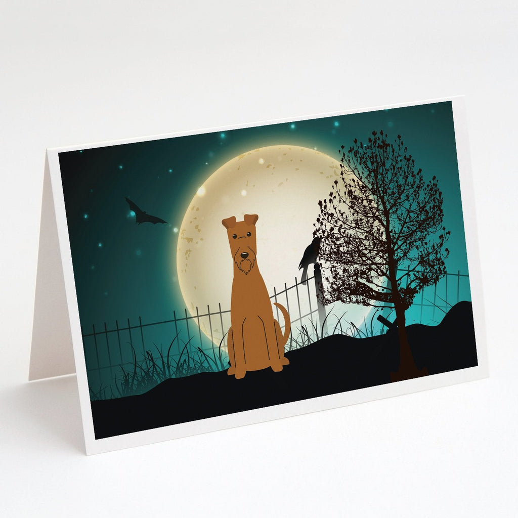 Halloween Scary Irish Terrier Greeting Cards Pack of 8 Blank Cards with Envelopes Whimsical A7 Size 5x7