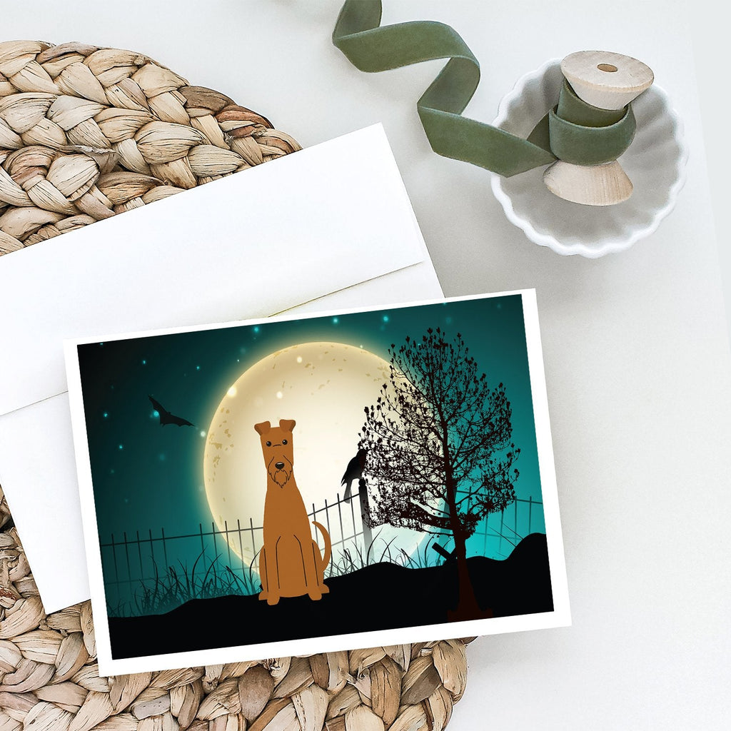 Halloween Scary Irish Terrier Greeting Cards Pack of 8 Blank Cards with Envelopes Whimsical A7 Size 5x7
