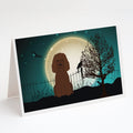 Halloween Scary Irish Water Spaniel Greeting Cards Pack of 8 Blank Cards with Envelopes Whimsical A7 Size 5x7