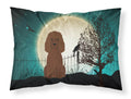 Halloween Scary Irish Water Spaniel Standard Pillowcase Lightweight Super Soft Easy Care Decorative Artwork Pillowcase, Standard