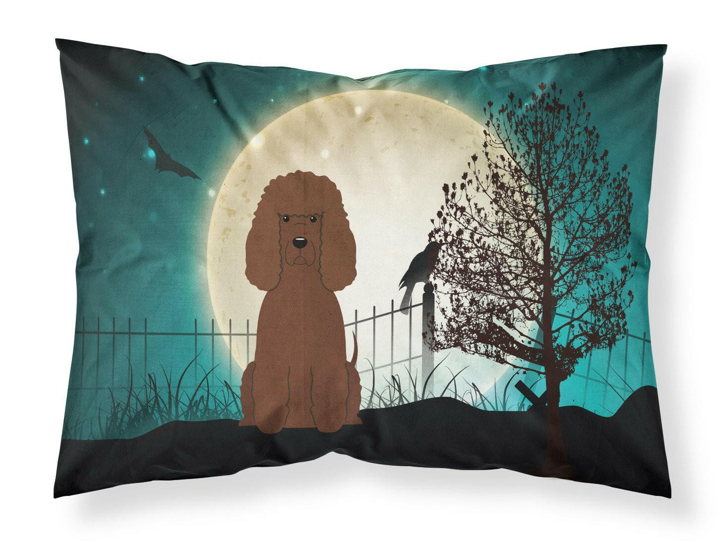 Halloween Scary Irish Water Spaniel Standard Pillowcase Lightweight Super Soft Easy Care Decorative Artwork Pillowcase, Standard