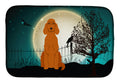 Halloween Scary Irish Setter Dish Drying Mat Absorbent Dish Drying Mat Pad for Kitchen Counter Dish Drainer Mat for Countertop, 14 x 21", Multicolor
