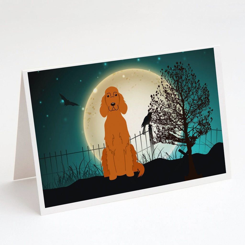 Halloween Scary Irish Setter Greeting Cards Pack of 8 Blank Cards with Envelopes Whimsical A7 Size 5x7