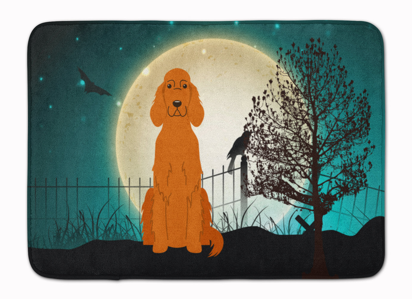 Halloween Scary Irish Setter Memory Foam Kitchen Mat Machine Washable Anti-Fatigue Cushion Comfort Bath or Kitchen Rug