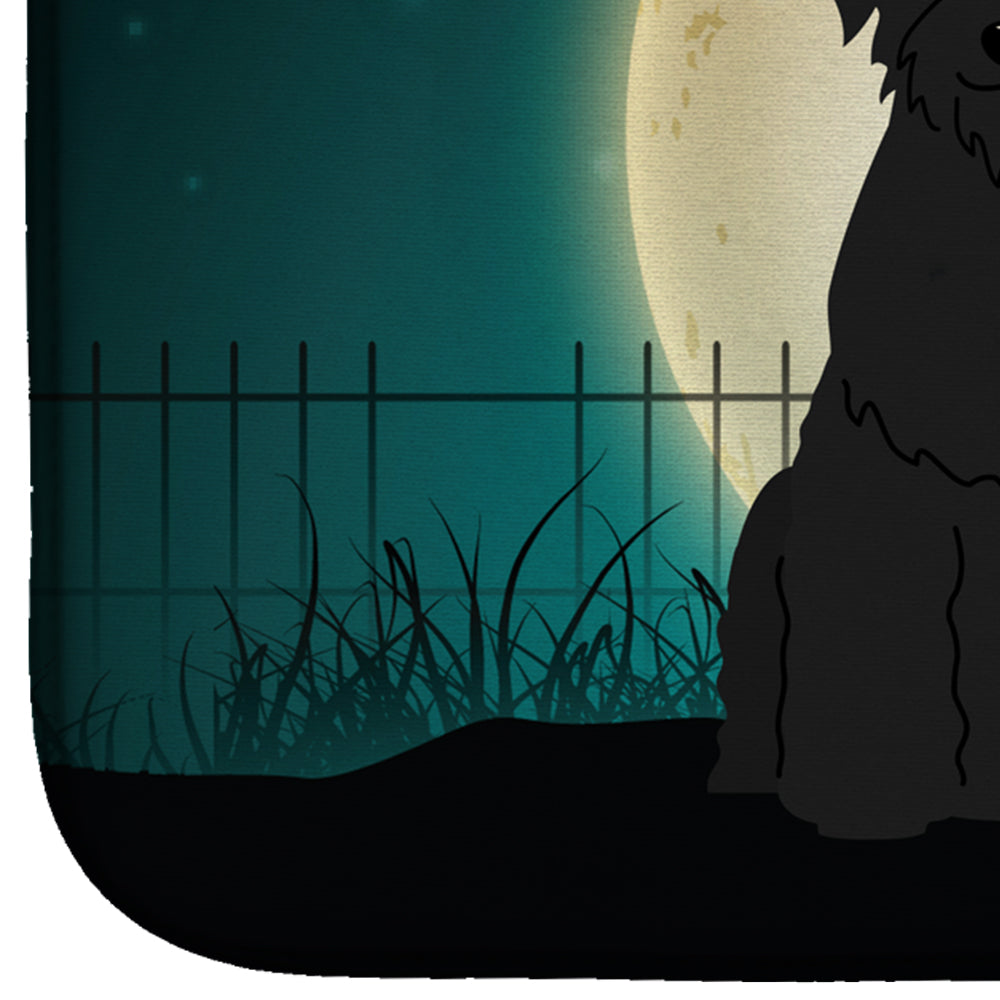 Halloween Scary Giant Schnauzer Dish Drying Mat Absorbent Dish Drying Mat Pad for Kitchen Counter Dish Drainer Mat for Countertop, 14 x 21", Multicolor