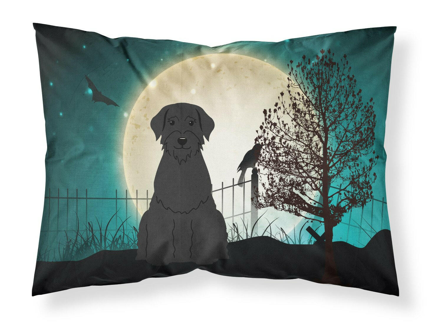 Halloween Scary Giant Schnauzer Standard Pillowcase Lightweight Super Soft Easy Care Decorative Artwork Pillowcase, Standard