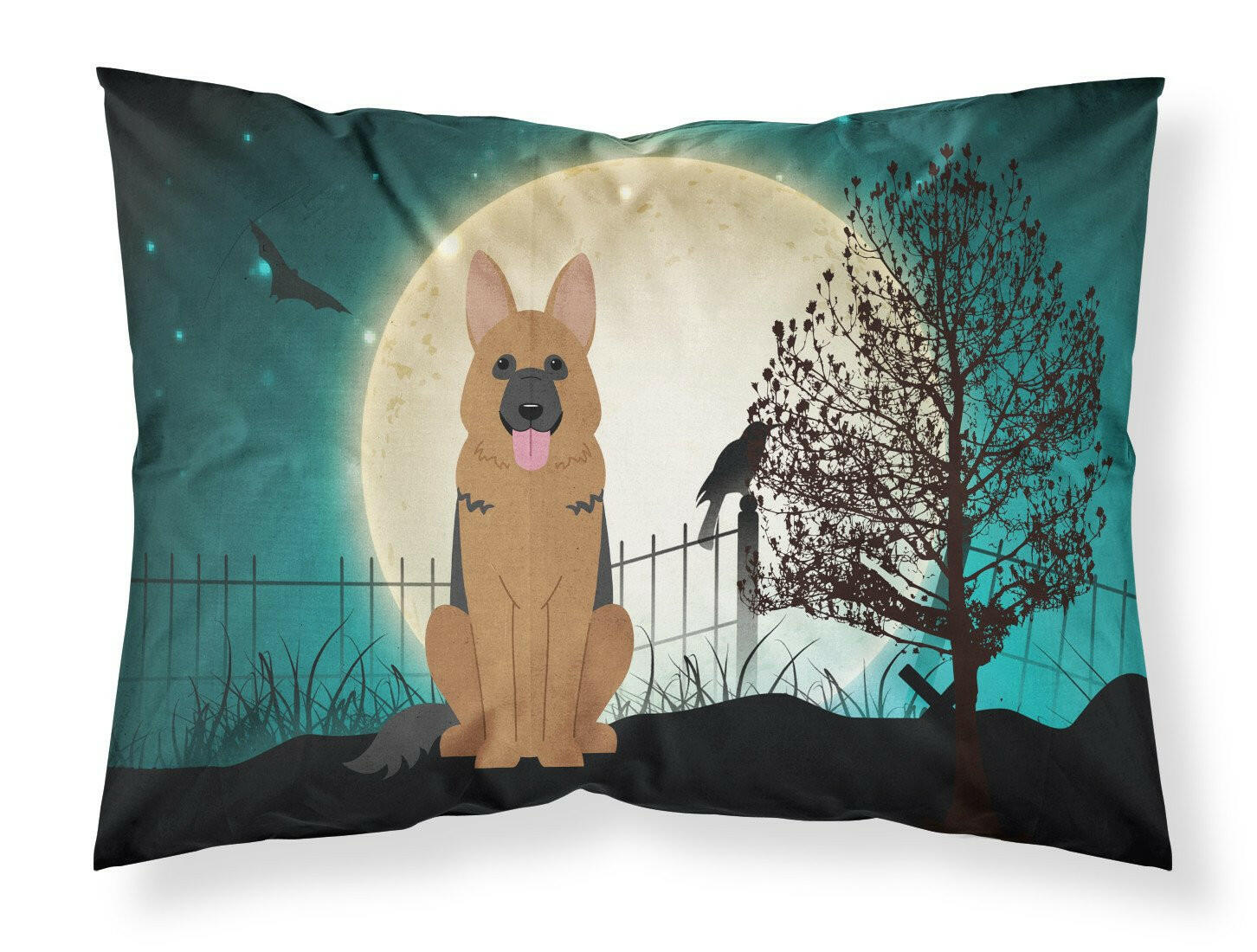 Halloween Scary German Shepherd Standard Pillowcase Lightweight Super Soft Easy Care Decorative Artwork Pillowcase, Standard