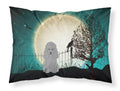 Halloween Scary Poodle Silver Standard Pillowcase Lightweight Super Soft Easy Care Decorative Artwork Pillowcase, Standard