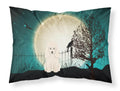 Halloween Scary Poodle White Standard Pillowcase Lightweight Super Soft Easy Care Decorative Artwork Pillowcase, Standard