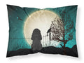 Halloween Scary Poodle Black Standard Pillowcase Lightweight Super Soft Easy Care Decorative Artwork Pillowcase, Standard