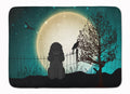 Halloween Scary Poodle Black Memory Foam Kitchen Mat Machine Washable Anti-Fatigue Cushion Comfort Bath or Kitchen Rug
