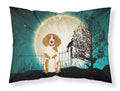 Halloween Scary Brittany Spaniel Standard Pillowcase Lightweight Super Soft Easy Care Decorative Artwork Pillowcase, Standard
