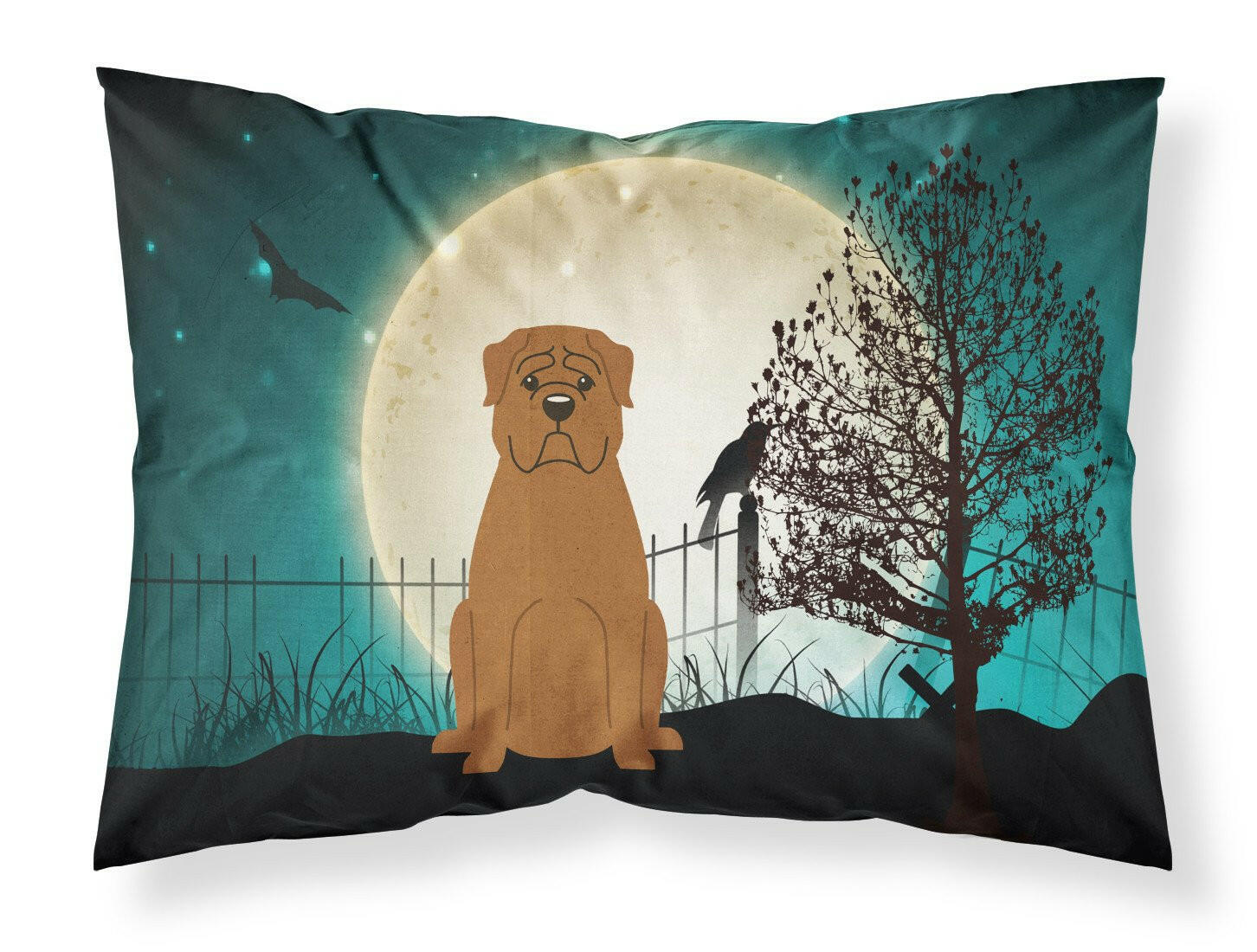 Halloween Scary Dogue de Bourdeaux Standard Pillowcase Lightweight Super Soft Easy Care Decorative Artwork Pillowcase, Standard