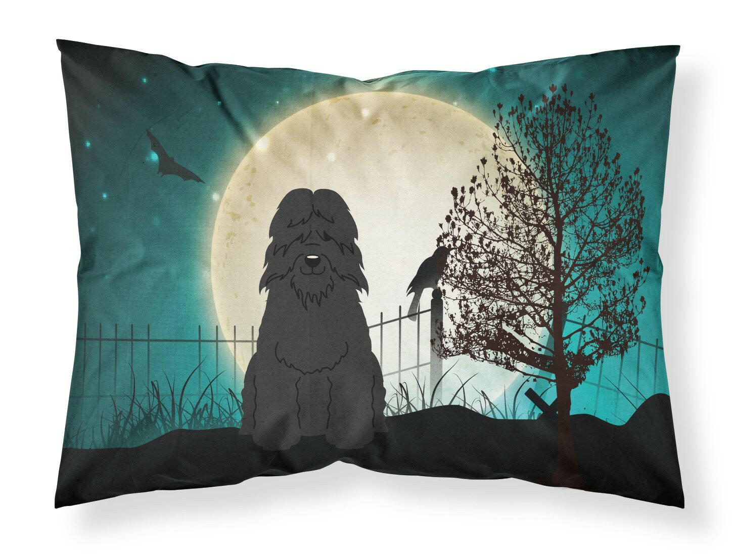 Halloween Scary Bouvier des Flandres Standard Pillowcase Lightweight Super Soft Easy Care Decorative Artwork Pillowcase, Standard